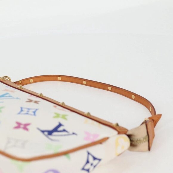 LOUIS VUITTON Monogram Multicolor Pochette Pouch White M92649 LV Auth 135504V - Picture 9 of 16